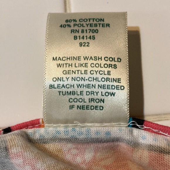 2/$10🪬NEW BLAIR colorfully patterned 3/4 sleeve top - Picture 2 of 2